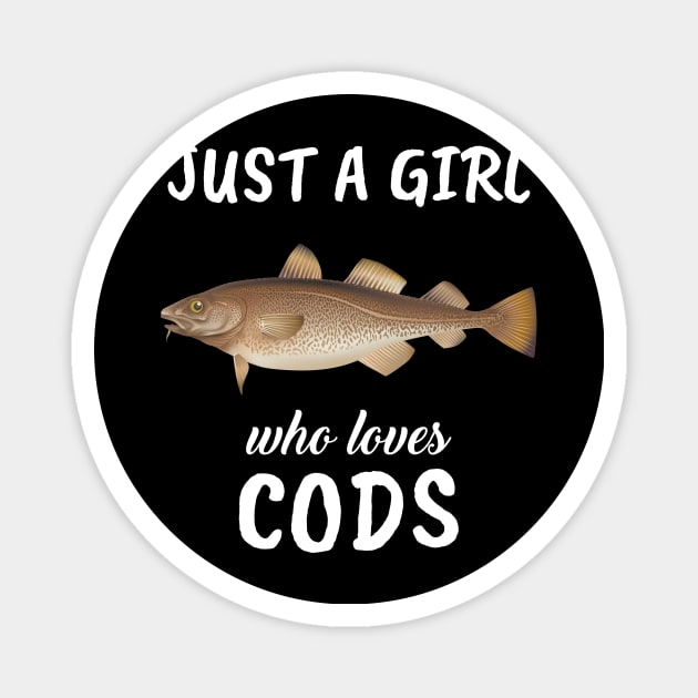 Just A Girl Who Loves Cods Magnet by TheTeeBee